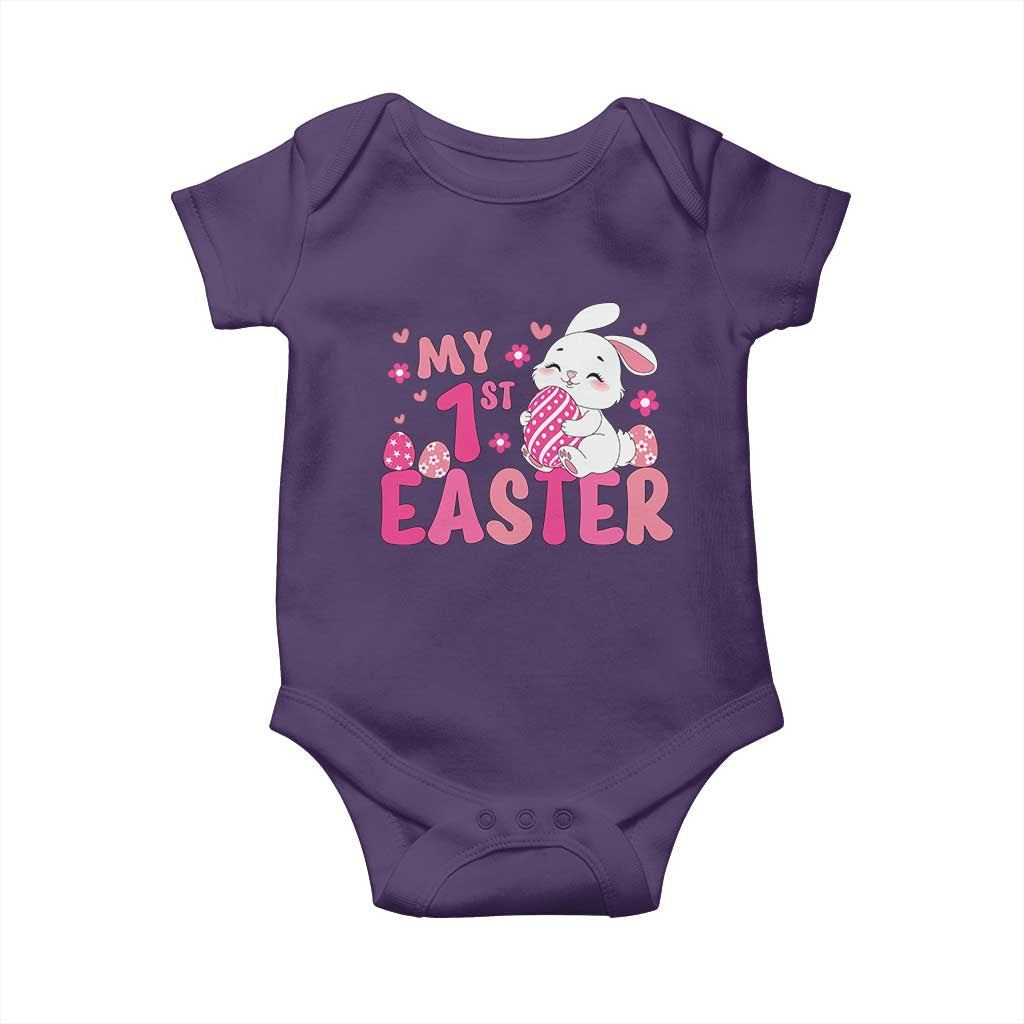 Baby First Easter Baby Onesie Cute Newborn Gift Bunny Rabbit TS10 Purple Print Your Wear