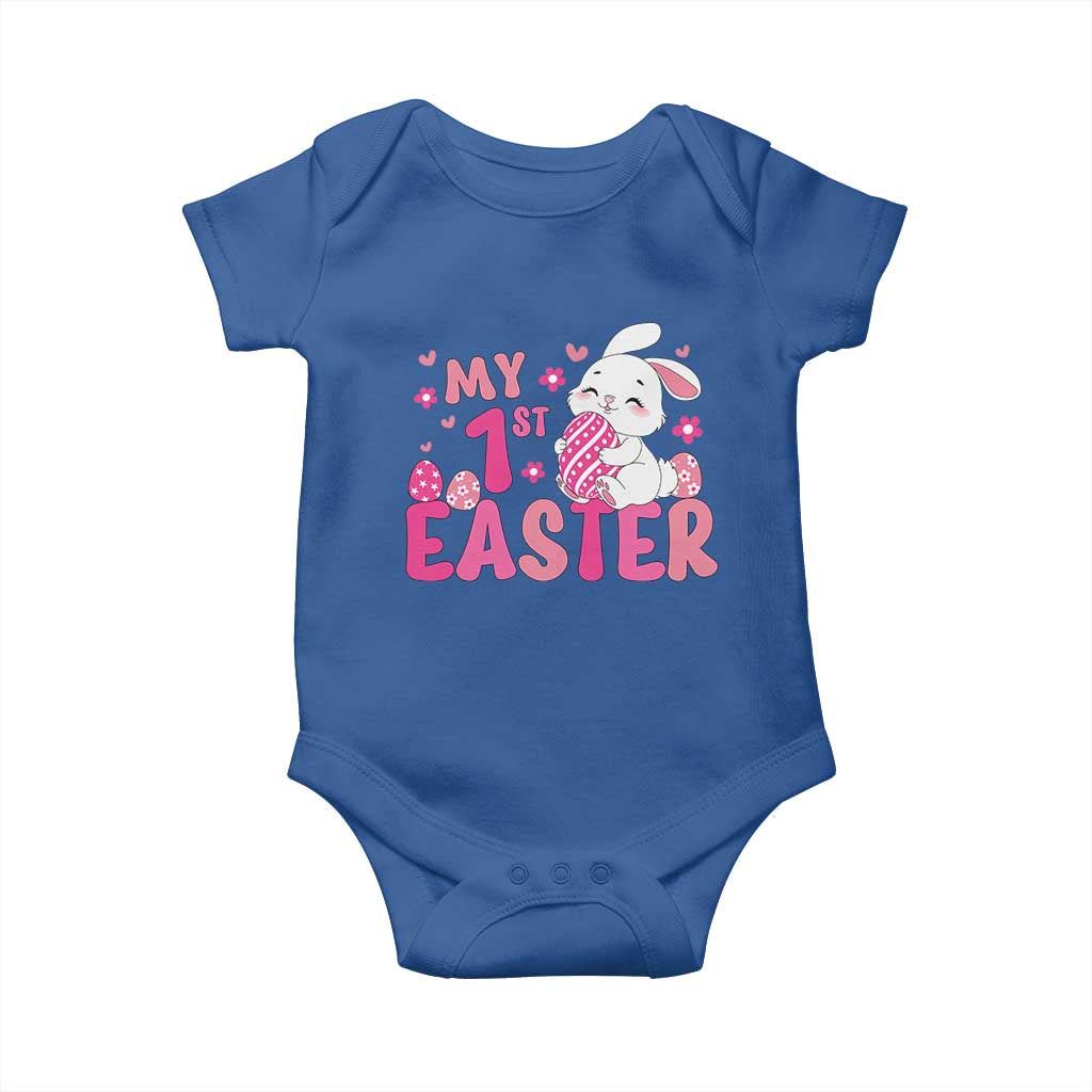 Baby First Easter Baby Onesie Cute Newborn Gift Bunny Rabbit TS10 Royal Blue Print Your Wear