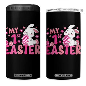 Baby First Easter 4 in 1 Can Cooler Tumbler Cute Newborn Gift Bunny Rabbit TS10 One Size: 16 oz Black Print Your Wear