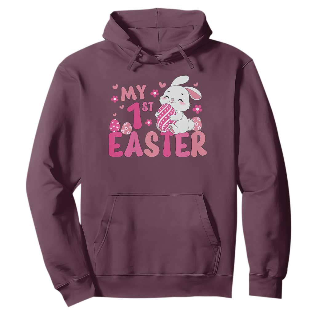 Baby First Easter Hoodie Cute Newborn Gift Bunny Rabbit TS10 Maroon Print Your Wear
