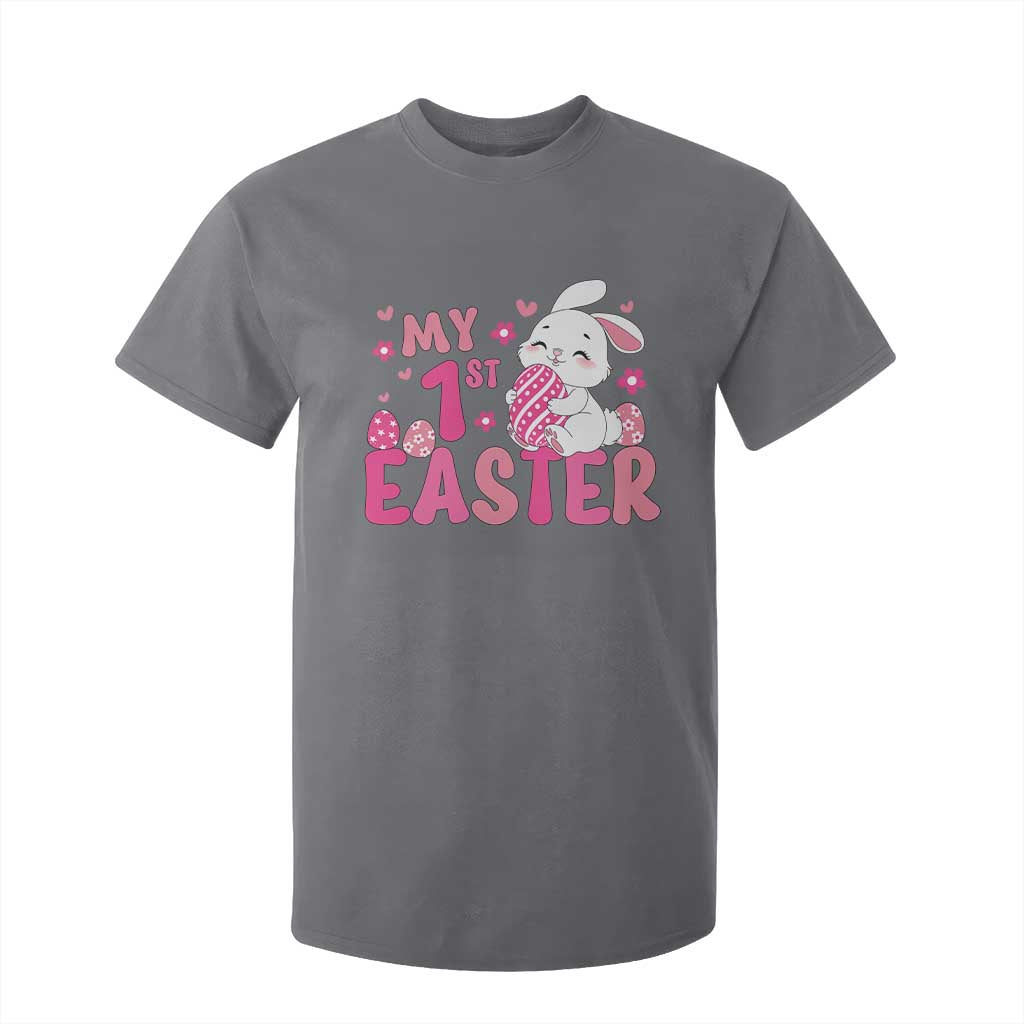 Baby First Easter T Shirt For Kid Cute Newborn Gift Bunny Rabbit TS10 Charcoal Print Your Wear