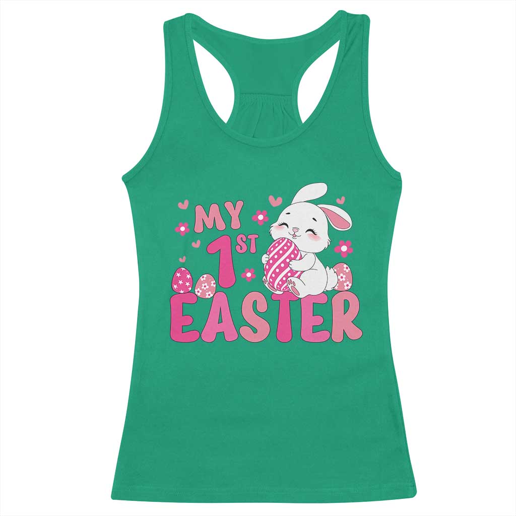 Baby First Easter Racerback Tank Top Cute Newborn Gift Bunny Rabbit TS10 Irish Green Print Your Wear