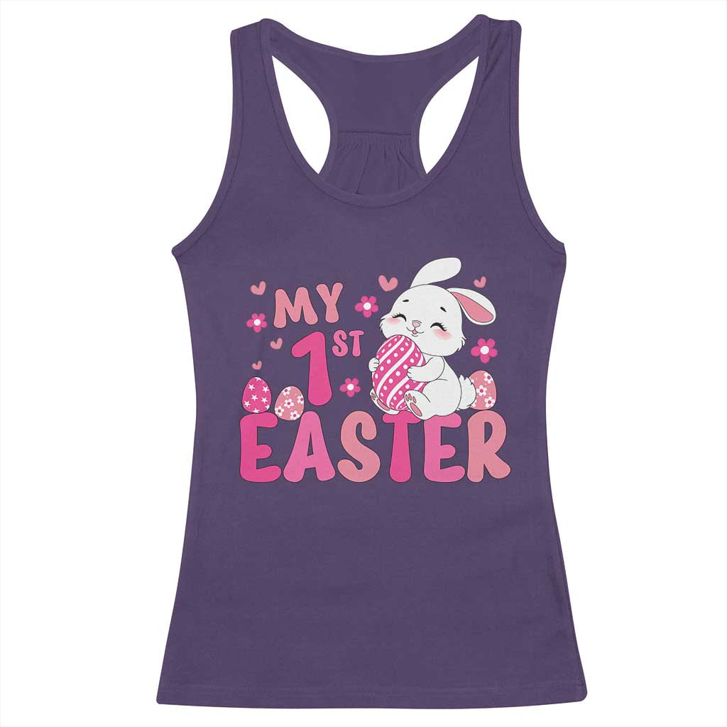 Baby First Easter Racerback Tank Top Cute Newborn Gift Bunny Rabbit TS10 Purple Print Your Wear