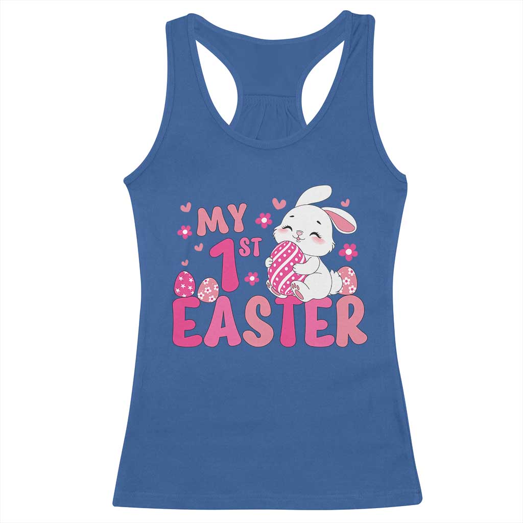 Baby First Easter Racerback Tank Top Cute Newborn Gift Bunny Rabbit TS10 Royal Blue Print Your Wear