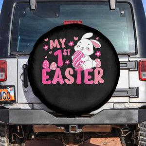 Baby First Easter Spare Tire Cover Cute Newborn Gift Bunny Rabbit TS10 No hole Black Print Your Wear