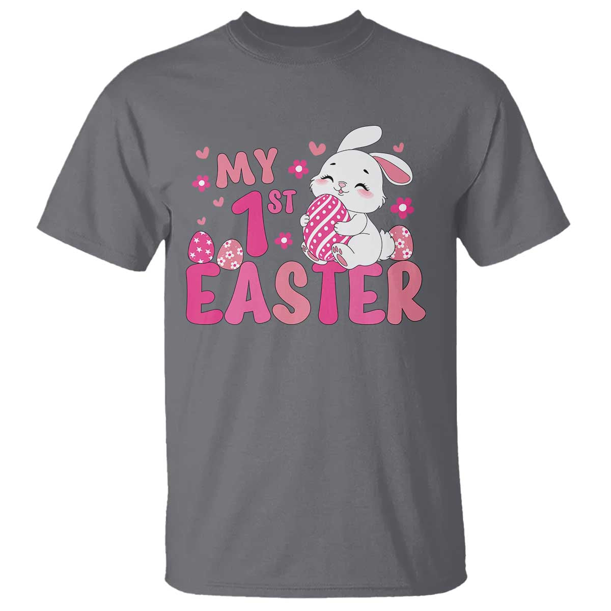 Baby First Easter T Shirt Cute Newborn Gift Bunny Rabbit TS10 Charcoal Print Your Wear