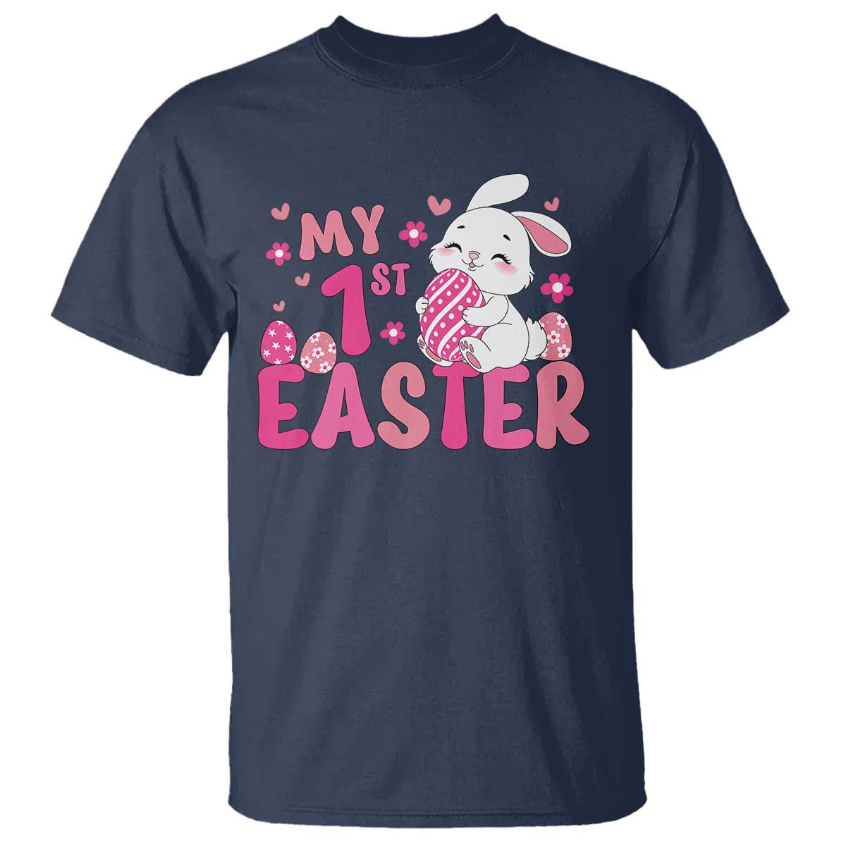 Baby First Easter T Shirt Cute Newborn Gift Bunny Rabbit TS10 Navy Print Your Wear