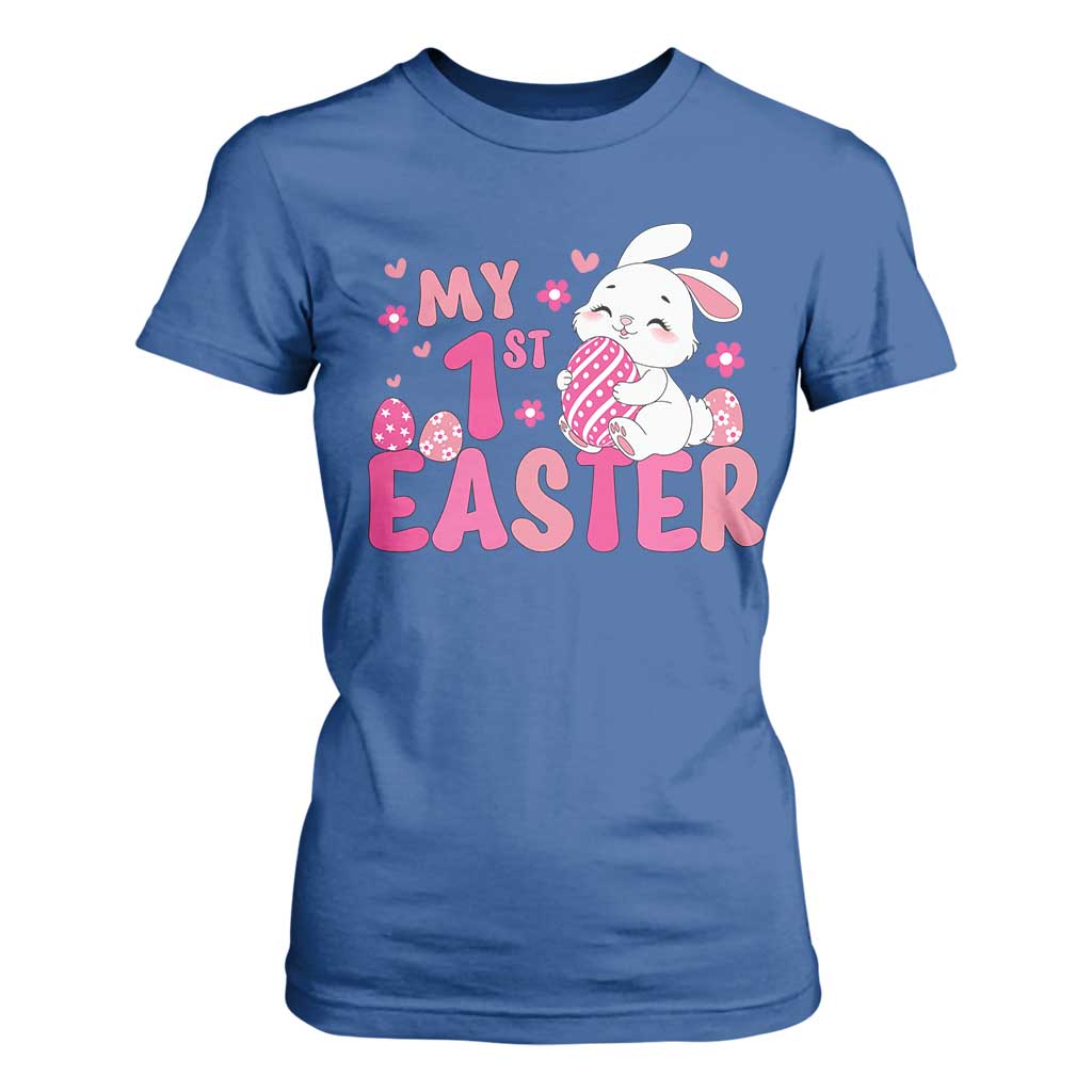 Baby First Easter T Shirt For Women Cute Newborn Gift Bunny Rabbit TS10 Royal Blue Print Your Wear