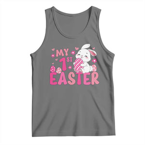 Baby First Easter Tank Top Cute Newborn Gift Bunny Rabbit TS10 Black Heather Print Your Wear