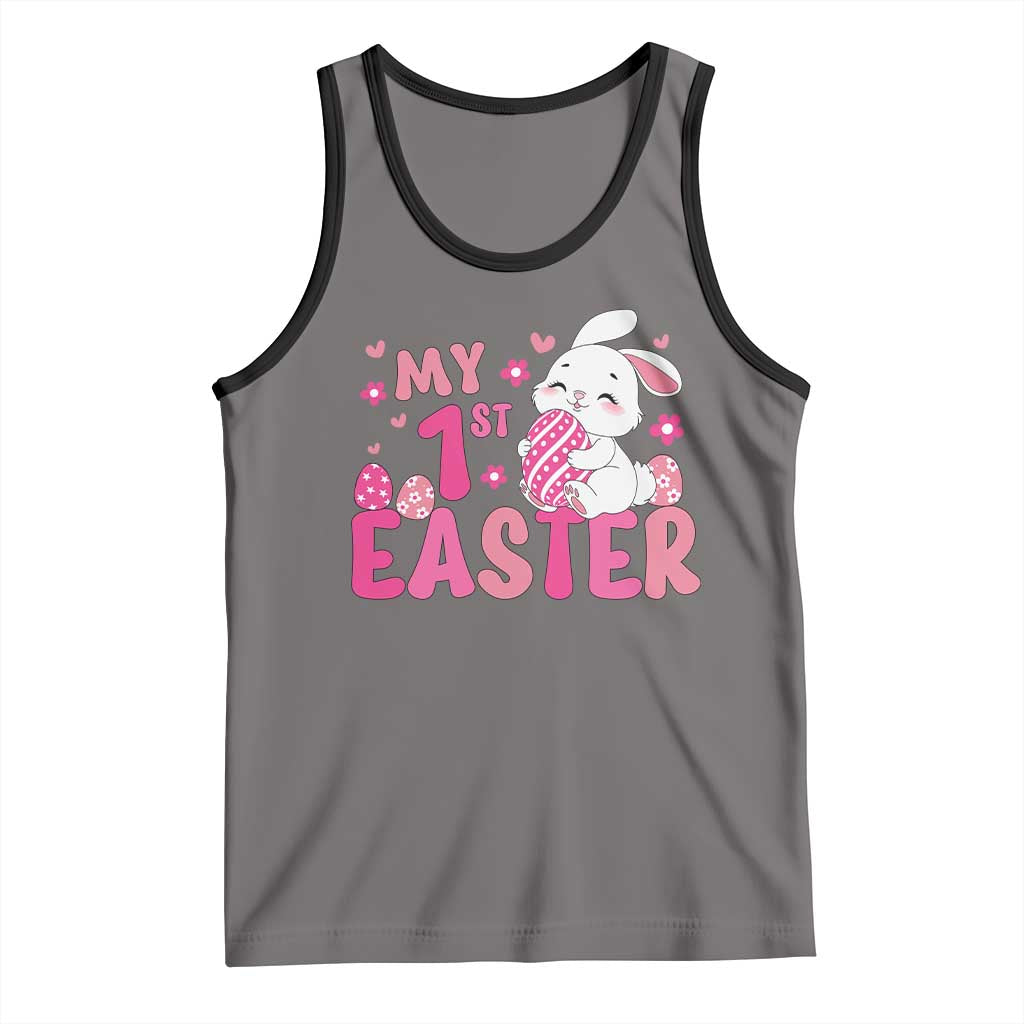 Baby First Easter Tank Top Cute Newborn Gift Bunny Rabbit TS10 Deep Heather Black Print Your Wear