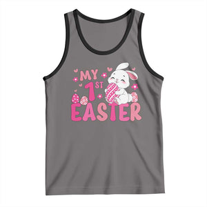 Baby First Easter Tank Top Cute Newborn Gift Bunny Rabbit TS10 Deep Heather Black Print Your Wear