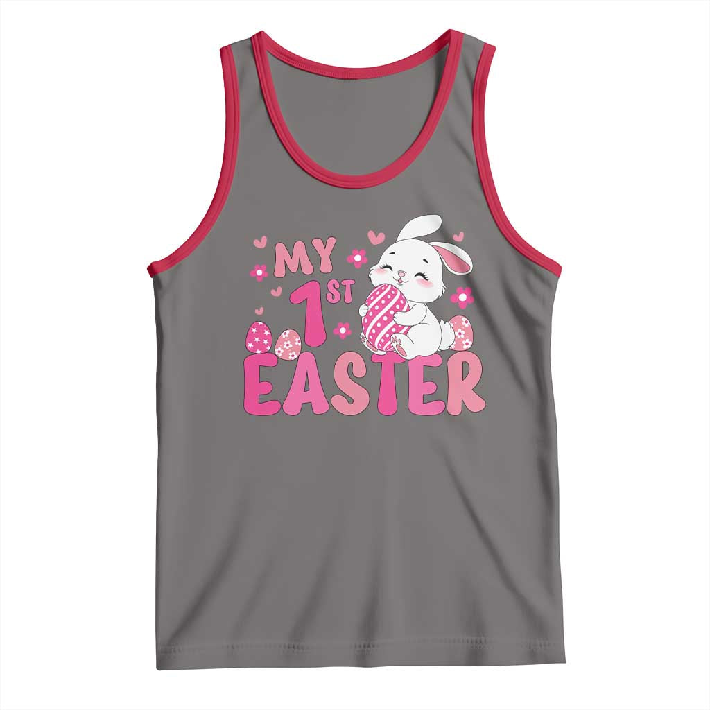 Baby First Easter Tank Top Cute Newborn Gift Bunny Rabbit TS10 Deep Heather Red Print Your Wear