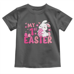 Baby First Easter Toddler T Shirt Cute Newborn Gift Bunny Rabbit TS10 Dark Heather Print Your Wear
