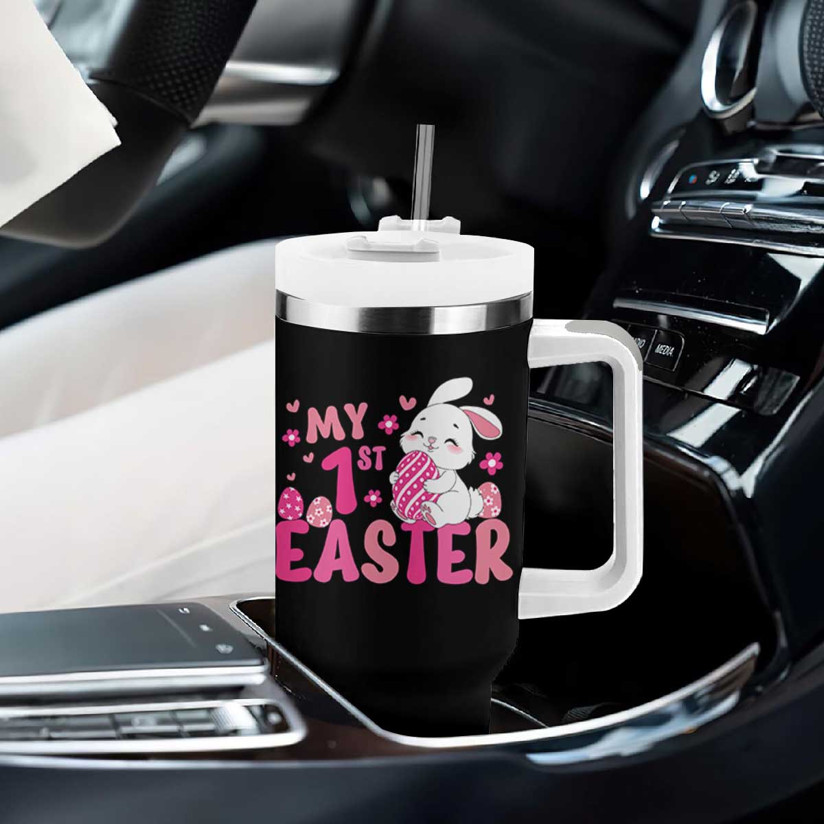 Baby First Easter Tumbler With Handle Cute Newborn Gift Bunny Rabbit TS10 Print Your Wear