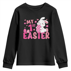 Baby First Easter Youth Sweatshirt Cute Newborn Gift Bunny Rabbit TS10 Black Print Your Wear