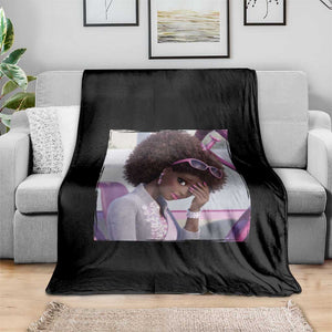 Disgusted Black Doll Meme Throw Blanket Funny Sassy Reaction Afro Girl With Attitude TS10 Print Your Wear