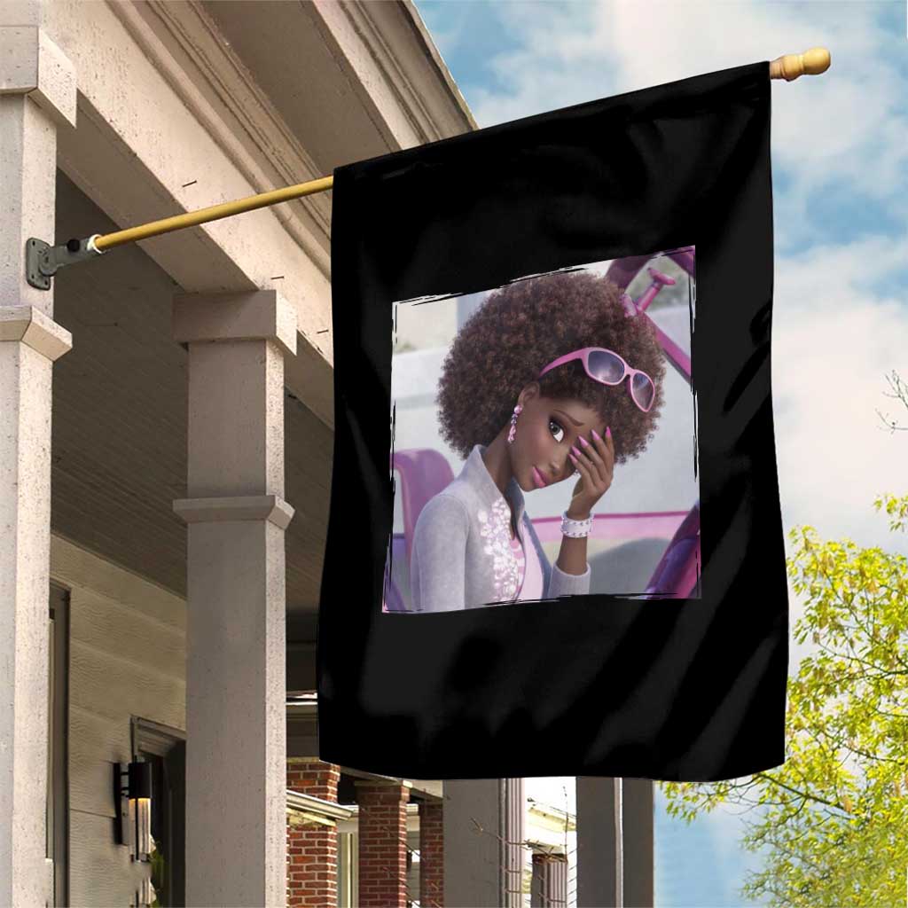 Disgusted Black Doll Meme Garden Flag Funny Sassy Reaction Afro Girl With Attitude TS10 Print Your Wear