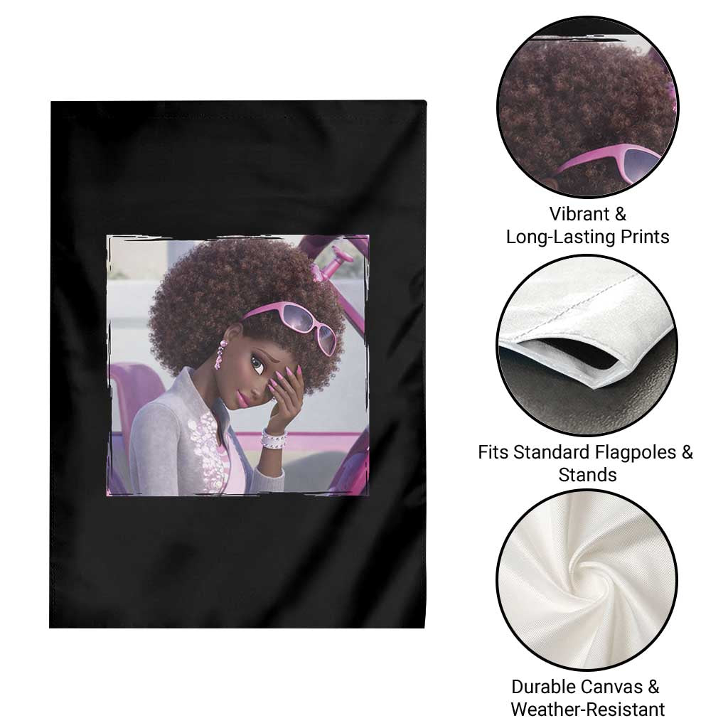 Disgusted Black Doll Meme Garden Flag Funny Sassy Reaction Afro Girl With Attitude TS10 Print Your Wear