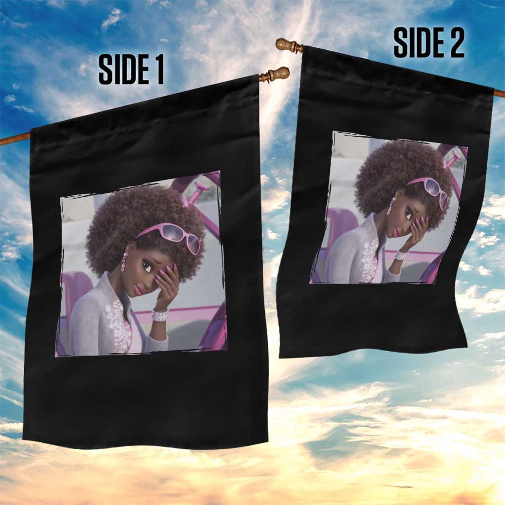 Disgusted Black Doll Meme Garden Flag Funny Sassy Reaction Afro Girl With Attitude TS10 Print Your Wear