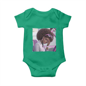Disgusted Black Doll Meme Baby Onesie Funny Sassy Reaction Afro Girl With Attitude TS10 Irish Green Print Your Wear
