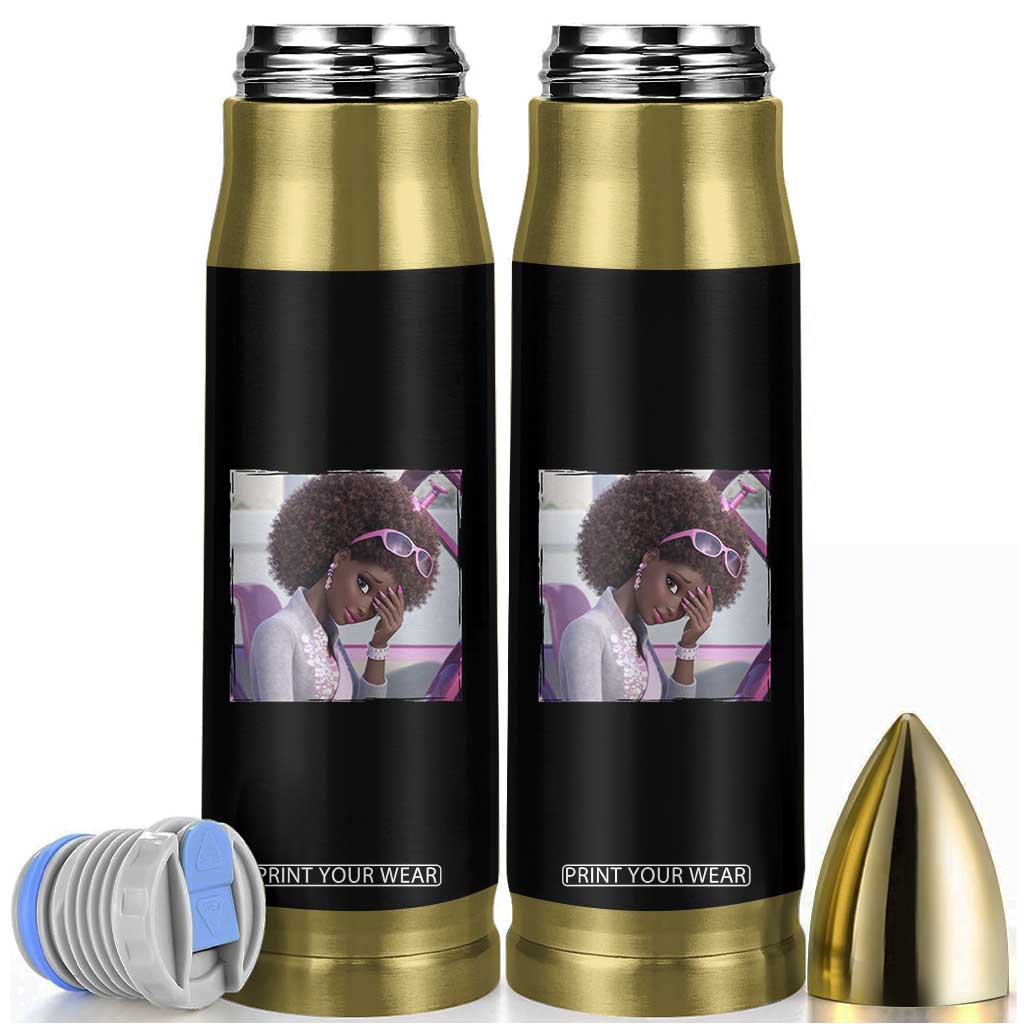 Disgusted Black Doll Meme Bullet Tumbler Funny Sassy Reaction Afro Girl With Attitude TS10 Black Print Your Wear