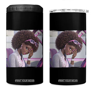 Disgusted Black Doll Meme 4 in 1 Can Cooler Tumbler Funny Sassy Reaction Afro Girl With Attitude TS10 One Size: 16 oz Black Print Your Wear