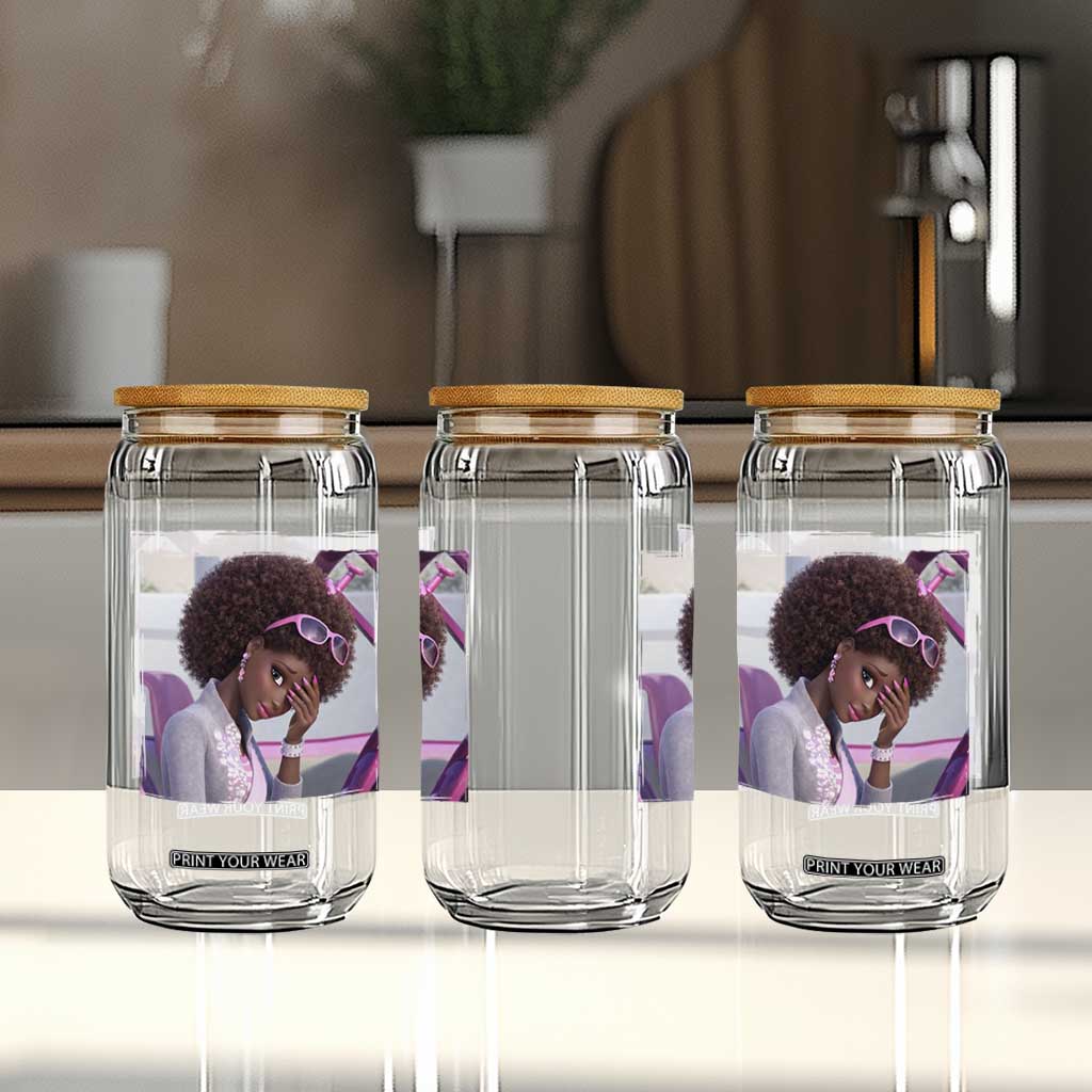Disgusted Black Doll Meme Glass Can Funny Sassy Reaction Afro Girl With Attitude TS10 Print Your Wear