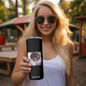 Disgusted Black Doll Meme Skinny Tumbler Funny Sassy Reaction Afro Girl With Attitude TS10 Print Your Wear