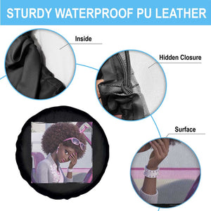 Disgusted Black Doll Meme Spare Tire Cover Funny Sassy Reaction Afro Girl With Attitude TS10 Print Your Wear
