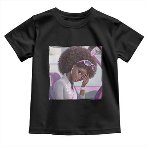 Disgusted Black Doll Meme Toddler T Shirt Funny Sassy Reaction Afro Girl With Attitude TS10 Black Print Your Wear