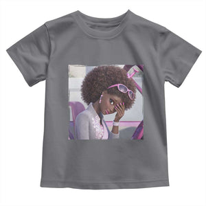 Disgusted Black Doll Meme Toddler T Shirt Funny Sassy Reaction Afro Girl With Attitude TS10 Charcoal Print Your Wear