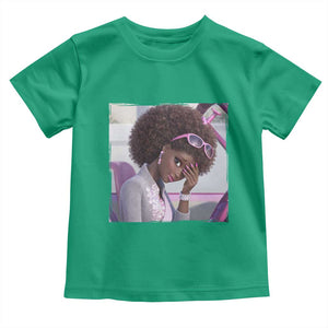 Disgusted Black Doll Meme Toddler T Shirt Funny Sassy Reaction Afro Girl With Attitude TS10 Irish Green Print Your Wear