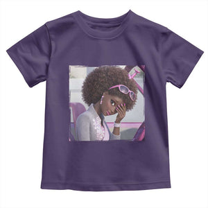 Disgusted Black Doll Meme Toddler T Shirt Funny Sassy Reaction Afro Girl With Attitude TS10 Purple Print Your Wear