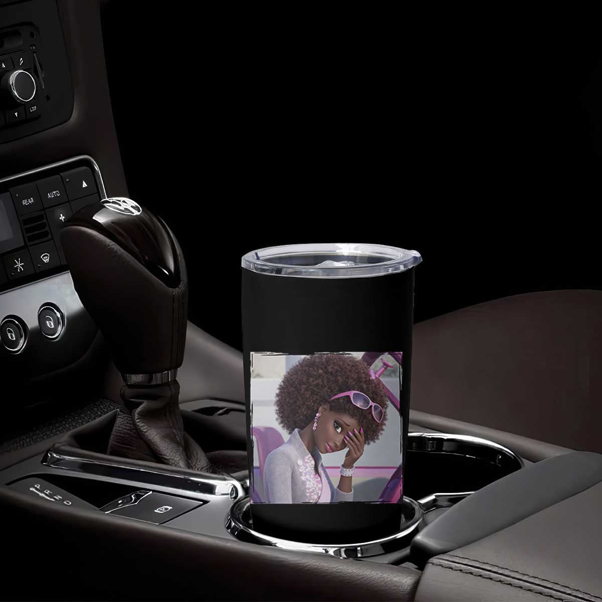 Disgusted Black Doll Meme Tumbler Cup Funny Sassy Reaction Afro Girl With Attitude TS10 Print Your Wear