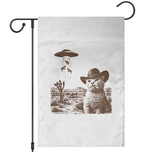 UFO Cowboy Cat Garden Flag Vintage Graphic Retro Western Rodeo TS10 White Print Your Wear