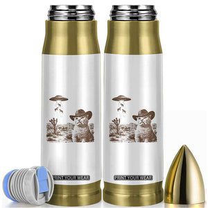 UFO Cowboy Cat Bullet Tumbler Vintage Graphic Retro Western Rodeo TS10 White Print Your Wear