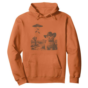 UFO Cowboy Cat Hoodie Vintage Graphic Retro Western Rodeo TS10 Orange Print Your Wear