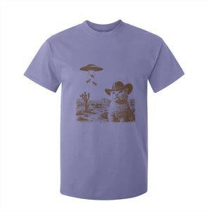 UFO Cowboy Cat T Shirt For Kid Vintage Graphic Retro Western Rodeo TS10 Violet Print Your Wear