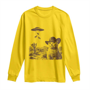 UFO Cowboy Cat Long Sleeve Shirt Vintage Graphic Retro Western Rodeo TS10 Daisy Print Your Wear