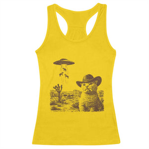 UFO Cowboy Cat Racerback Tank Top Vintage Graphic Retro Western Rodeo TS10 Daisy Print Your Wear