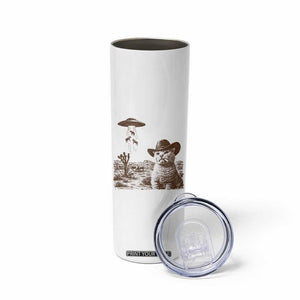 UFO Cowboy Cat Skinny Tumbler Vintage Graphic Retro Western Rodeo TS10 Print Your Wear