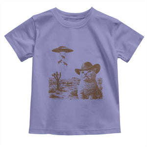 UFO Cowboy Cat Toddler T Shirt Vintage Graphic Retro Western Rodeo TS10 Violet Print Your Wear