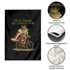 Chaotic Frog Meme Garden Flag Off To Unsettle The Common Folk Vintage Unhinged Humor TS10 Print Your Wear