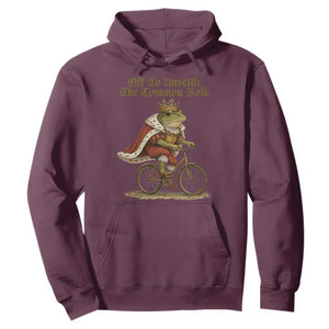 Chaotic Frog Meme Hoodie Off To Unsettle The Common Folk Vintage Unhinged Humor TS10 Maroon Print Your Wear