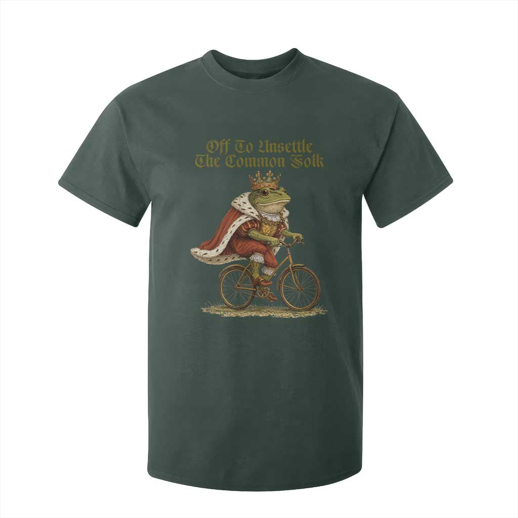 Chaotic Frog Meme T Shirt For Kid Off To Unsettle The Common Folk Vintage Unhinged Humor TS10 Dark Forest Green Print Your Wear