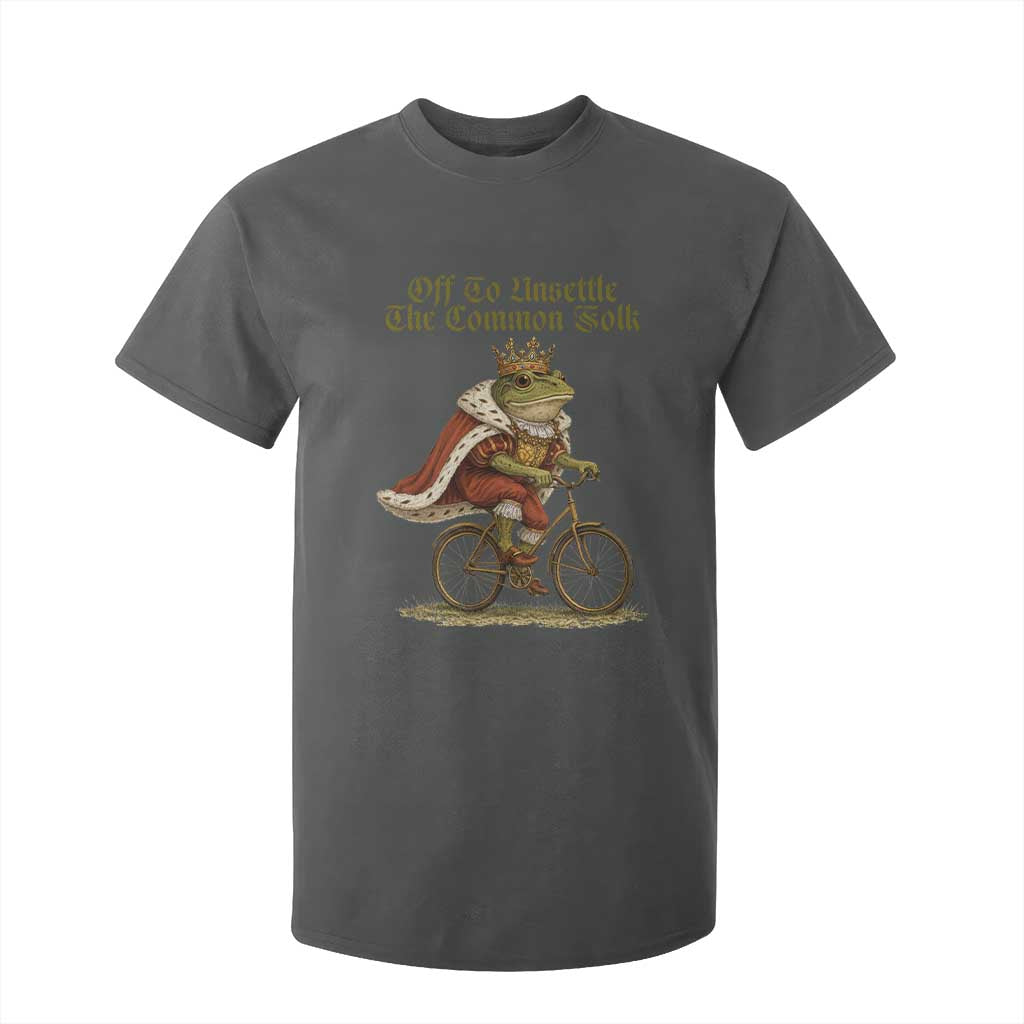 Chaotic Frog Meme T Shirt For Kid Off To Unsettle The Common Folk Vintage Unhinged Humor TS10 Dark Heather Print Your Wear