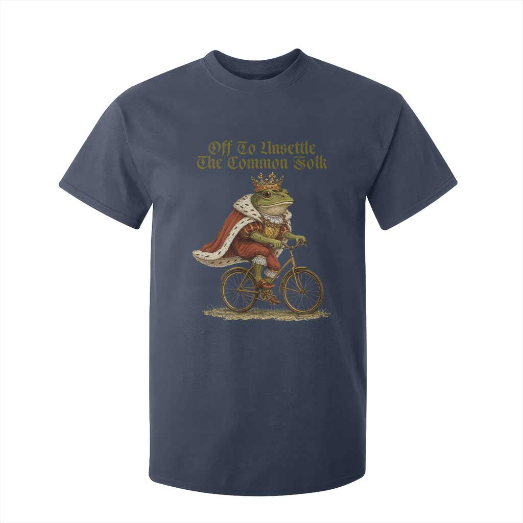 Chaotic Frog Meme T Shirt For Kid Off To Unsettle The Common Folk Vintage Unhinged Humor TS10 Navy Print Your Wear