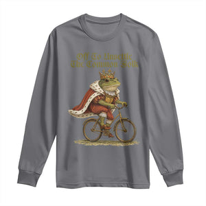Chaotic Frog Meme Long Sleeve Shirt Off To Unsettle The Common Folk Vintage Unhinged Humor TS10 Charcoal Print Your Wear