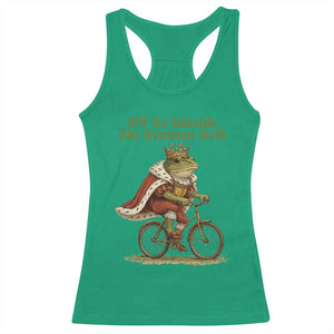 Chaotic Frog Meme Racerback Tank Top Off To Unsettle The Common Folk Vintage Unhinged Humor TS10 Irish Green Print Your Wear