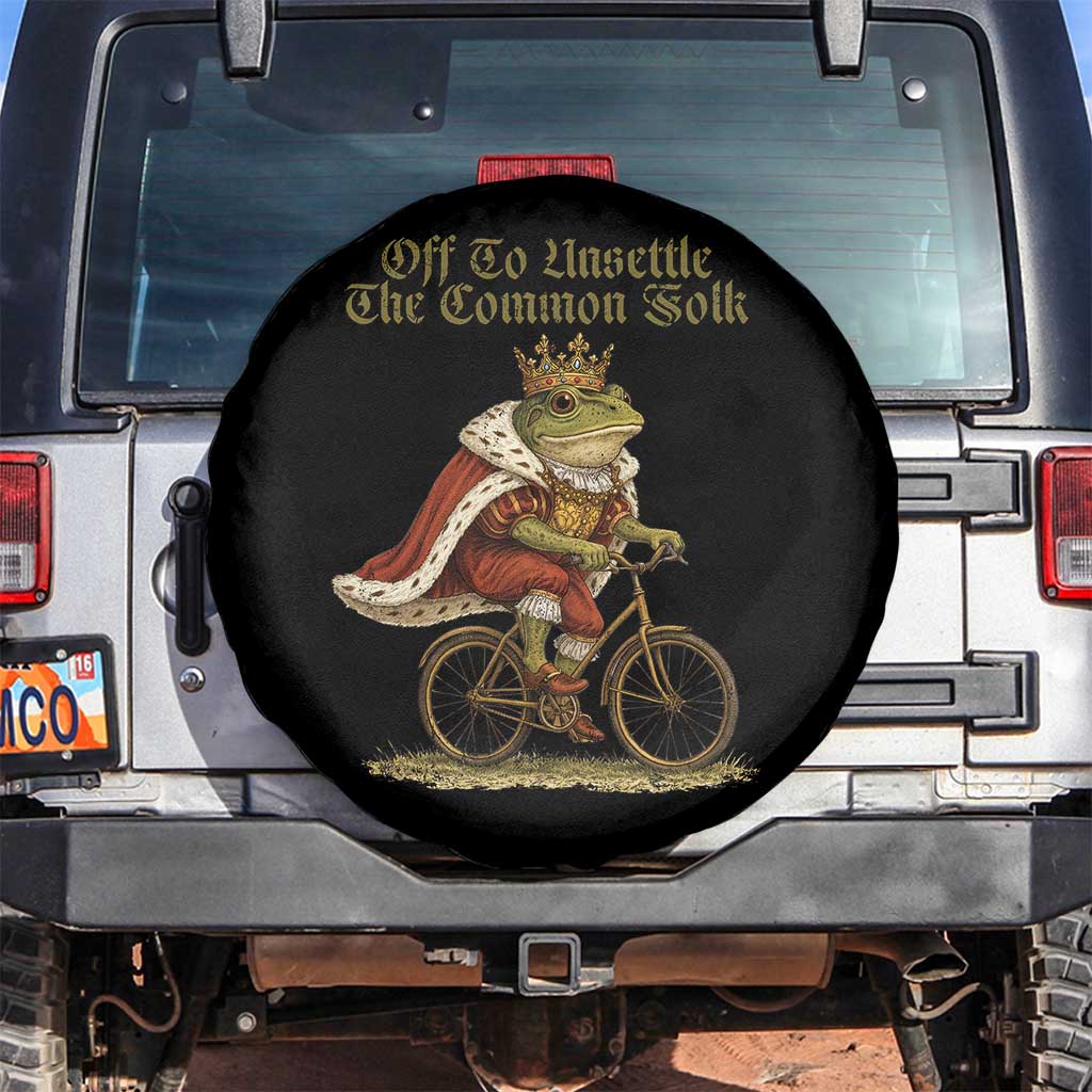 Chaotic Frog Meme Spare Tire Cover Off To Unsettle The Common Folk Vintage Unhinged Humor TS10 No hole Black Print Your Wear
